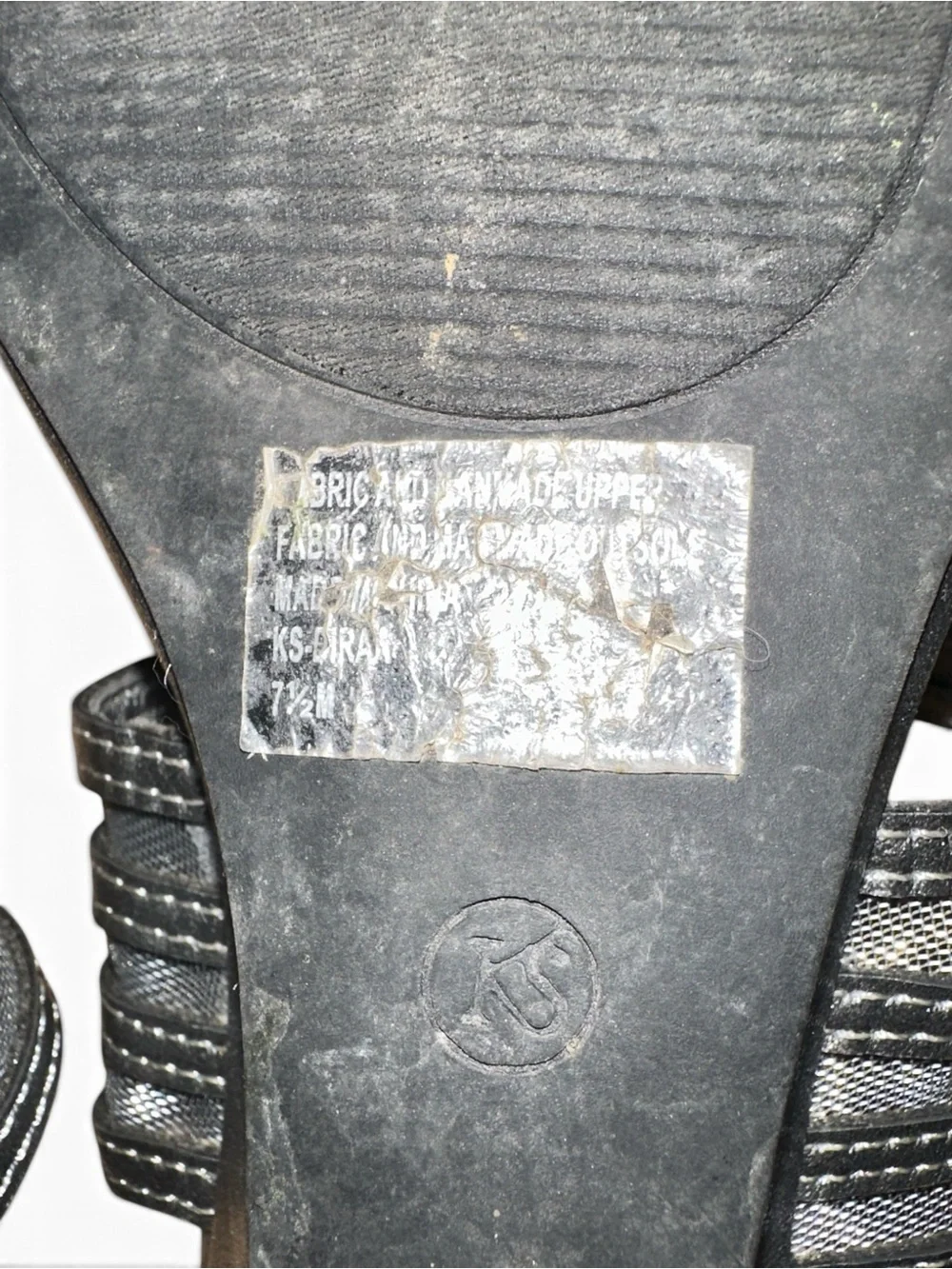 Macy’s Karen Scott Silver Strappy Wedge Mesh Sandals Size 7.5M